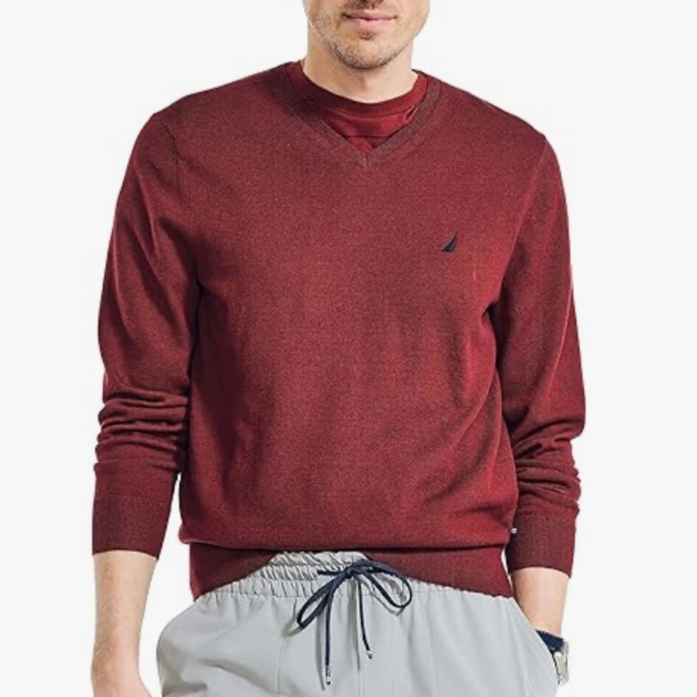 NWT Nautica Men's Navtech V-Neck Sweater